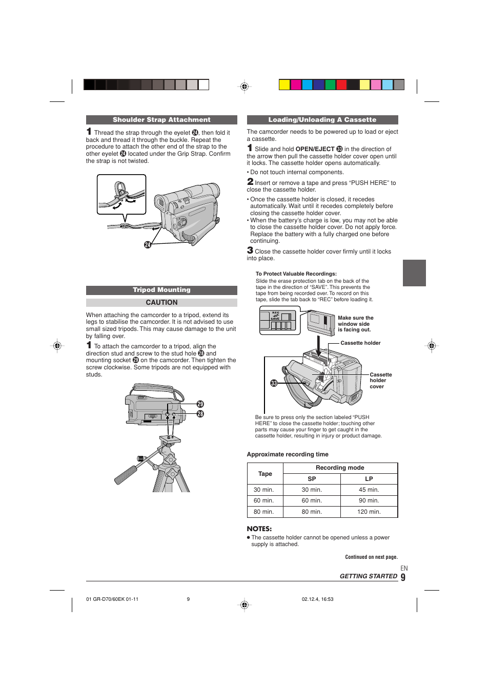 JVC GR-D70  EN User Manual | Page 9 / 56