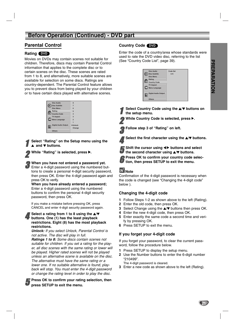 Before operation (continued) - dvd part | JVC 3834RP0093F User Manual | Page 21 / 41