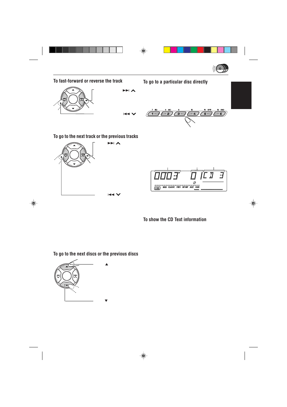 English to go to a particular disc directly | JVC GET0075-001A User Manual | Page 39 / 54