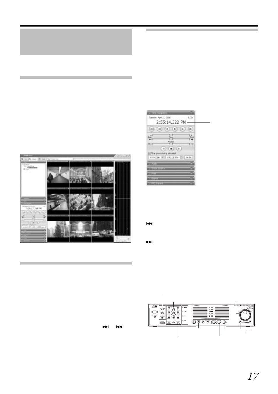 Viewing recorded images, Opening the [browse] window 1, Date and time search | JVC VR-N900U User Manual | Page 25 / 28