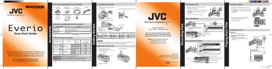 JVC Everio 0110ASR-SW-VMC0S4 User Manual | 2 pages