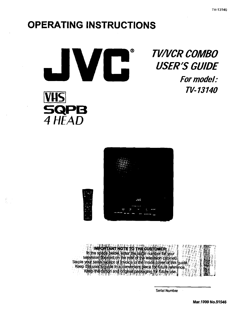 JVC TV 13140 User Manual | 28 pages