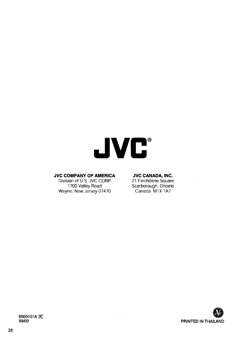 JVC TV 13140 User Manual | Page 28 / 28