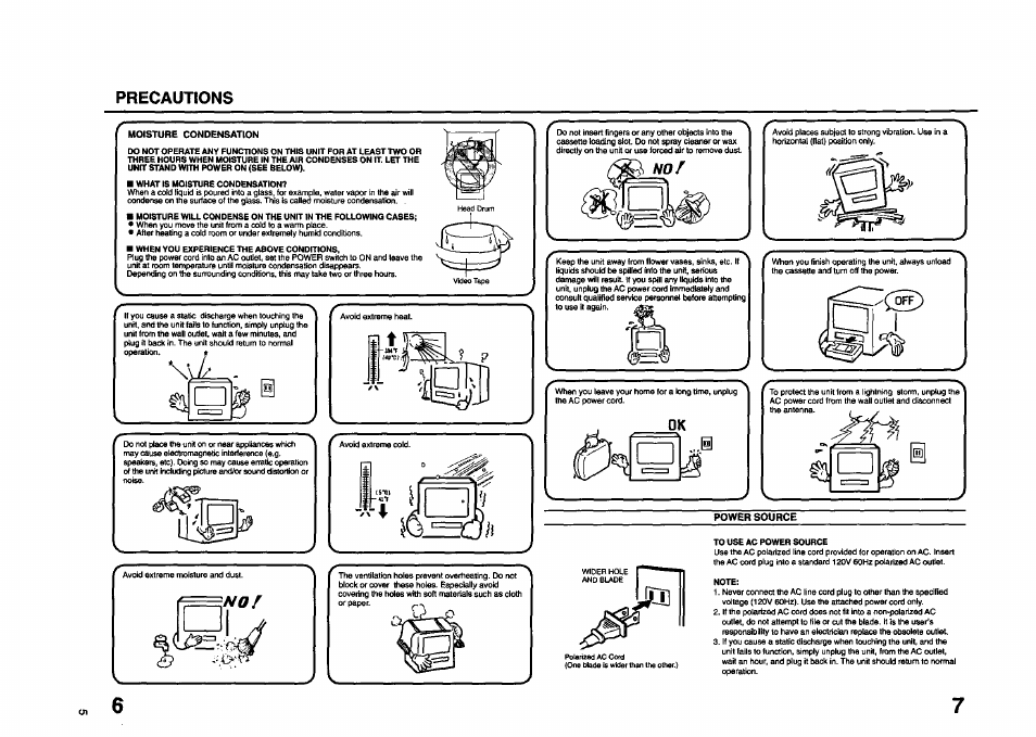 Precautions | JVC TV 13140 User Manual | Page 5 / 28