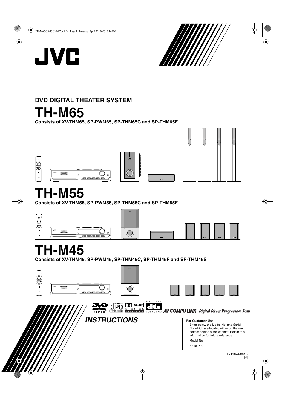 JVC TH-M45 User Manual | 134 pages