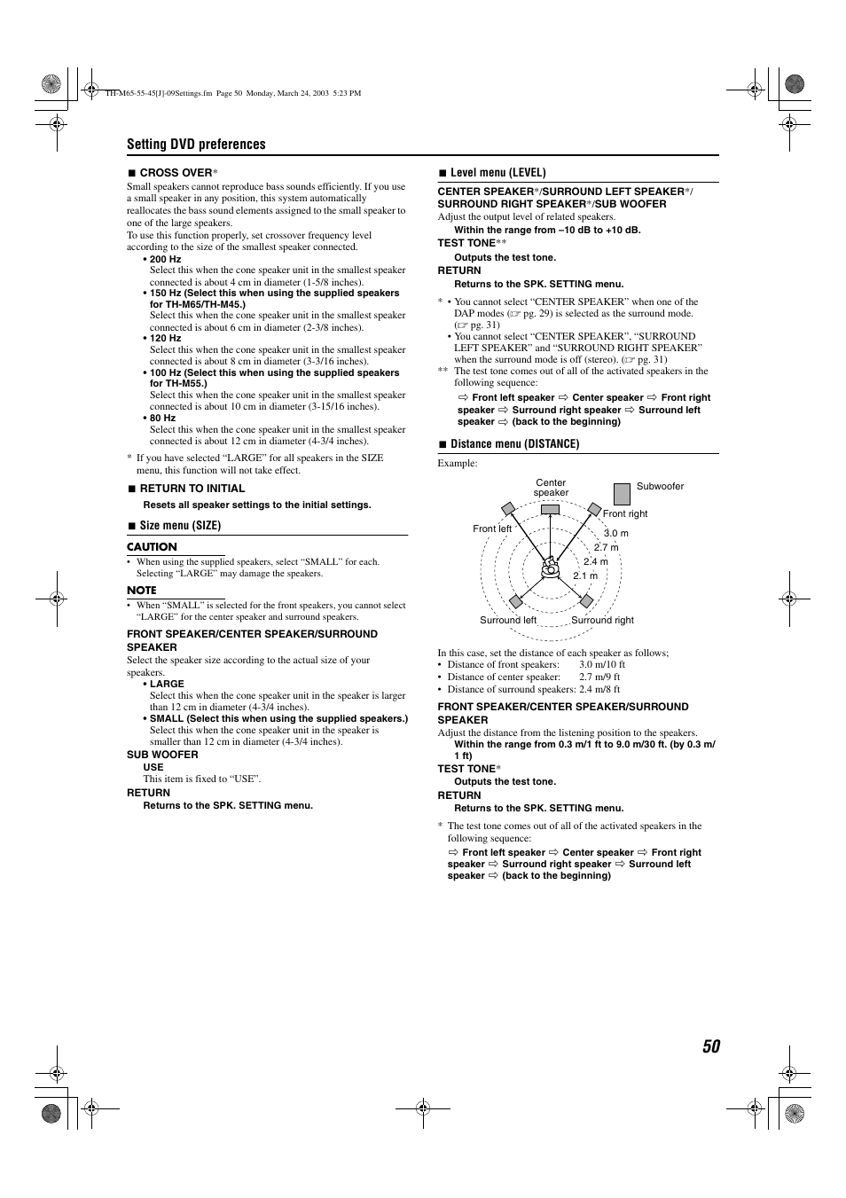 Setting dvd preferences | JVC TH-M45 User Manual | Page 53 / 134