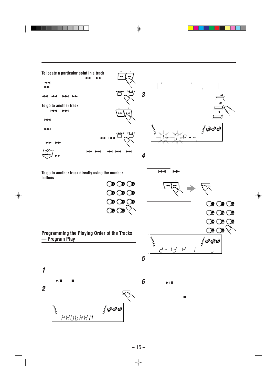 Load discs, Program other tracks you want, Press cd 6 | JVC Model MX-J70J User Manual | Page 18 / 34