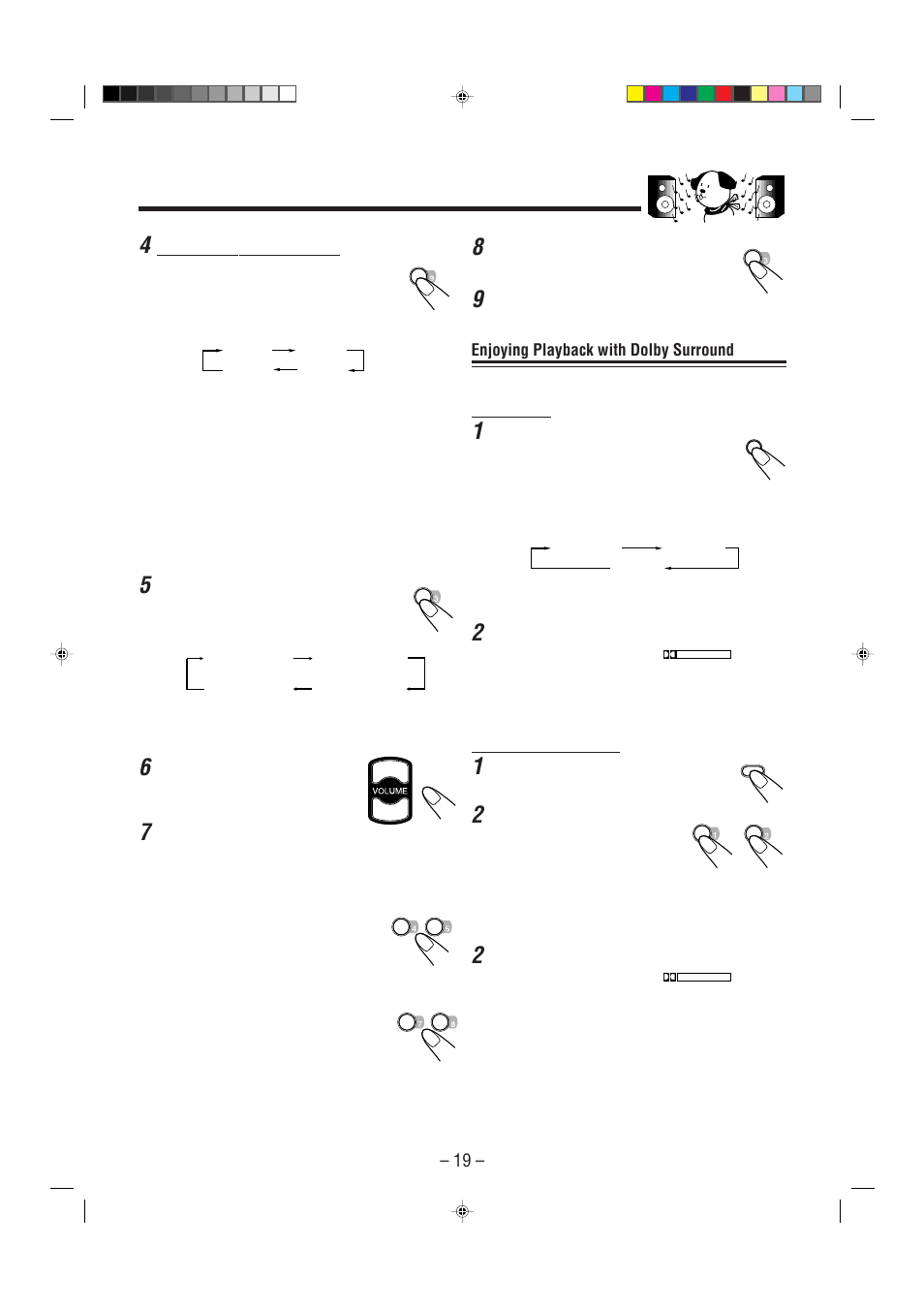 Enjoying playback with dolby surround | JVC Model MX-J70J User Manual | Page 22 / 34