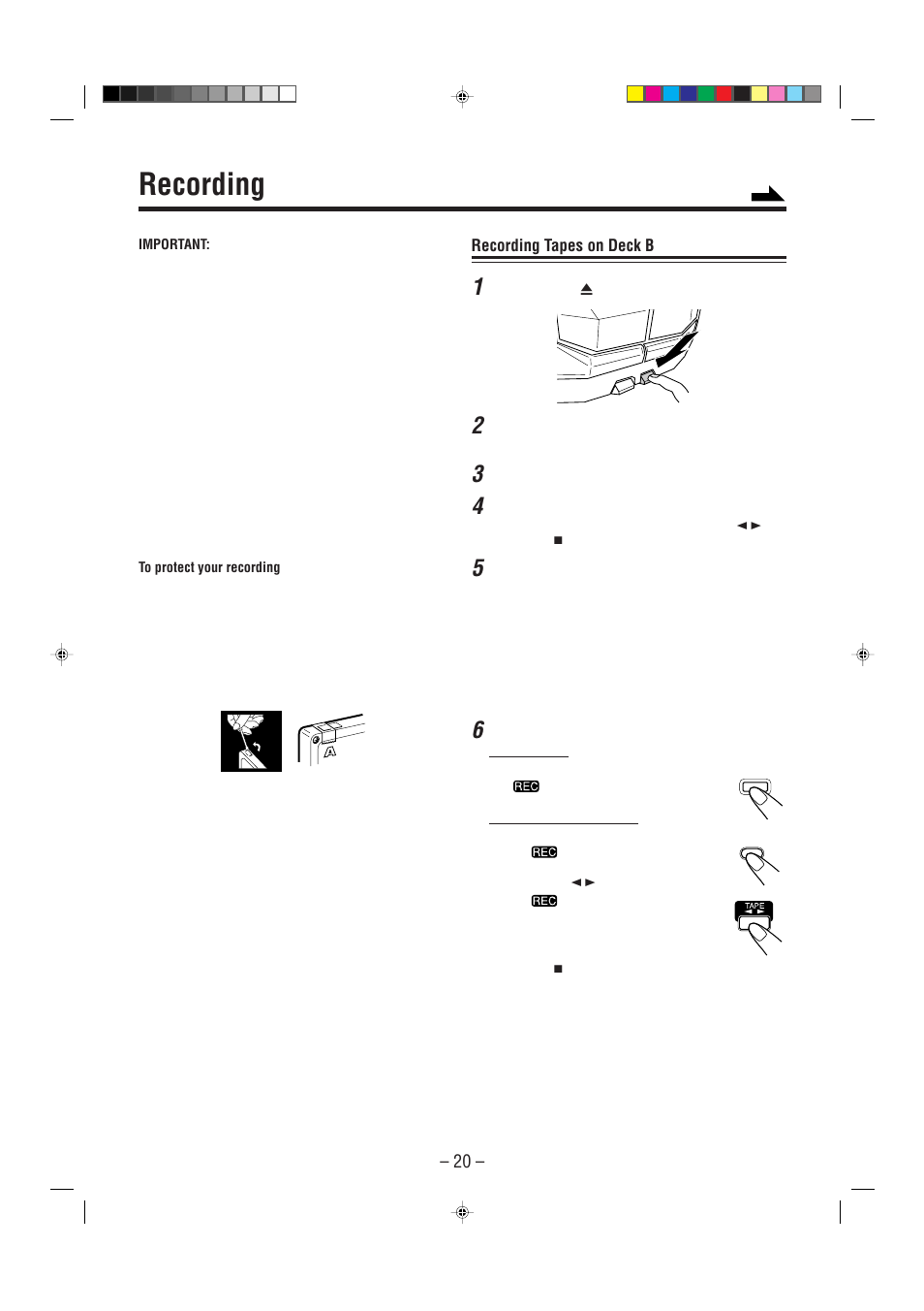 Recording | JVC Model MX-J70J User Manual | Page 23 / 34