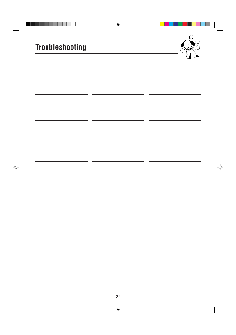 Troubleshooting | JVC Model MX-J70J User Manual | Page 30 / 34