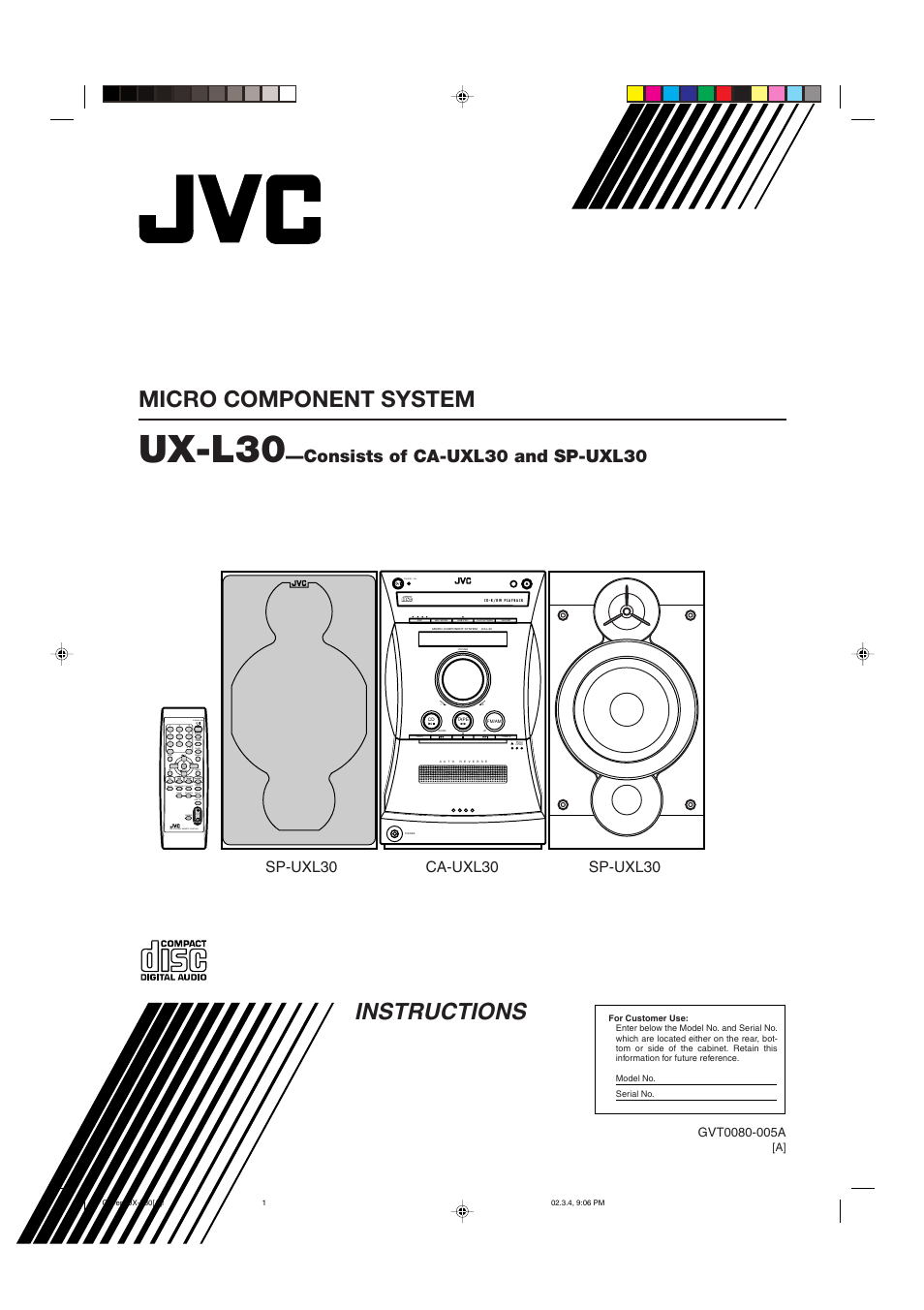 JVC UX-L30 User Manual | 28 pages