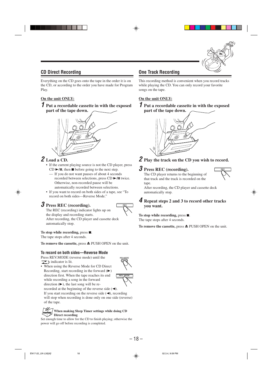 JVC UX-L30 User Manual | Page 21 / 28