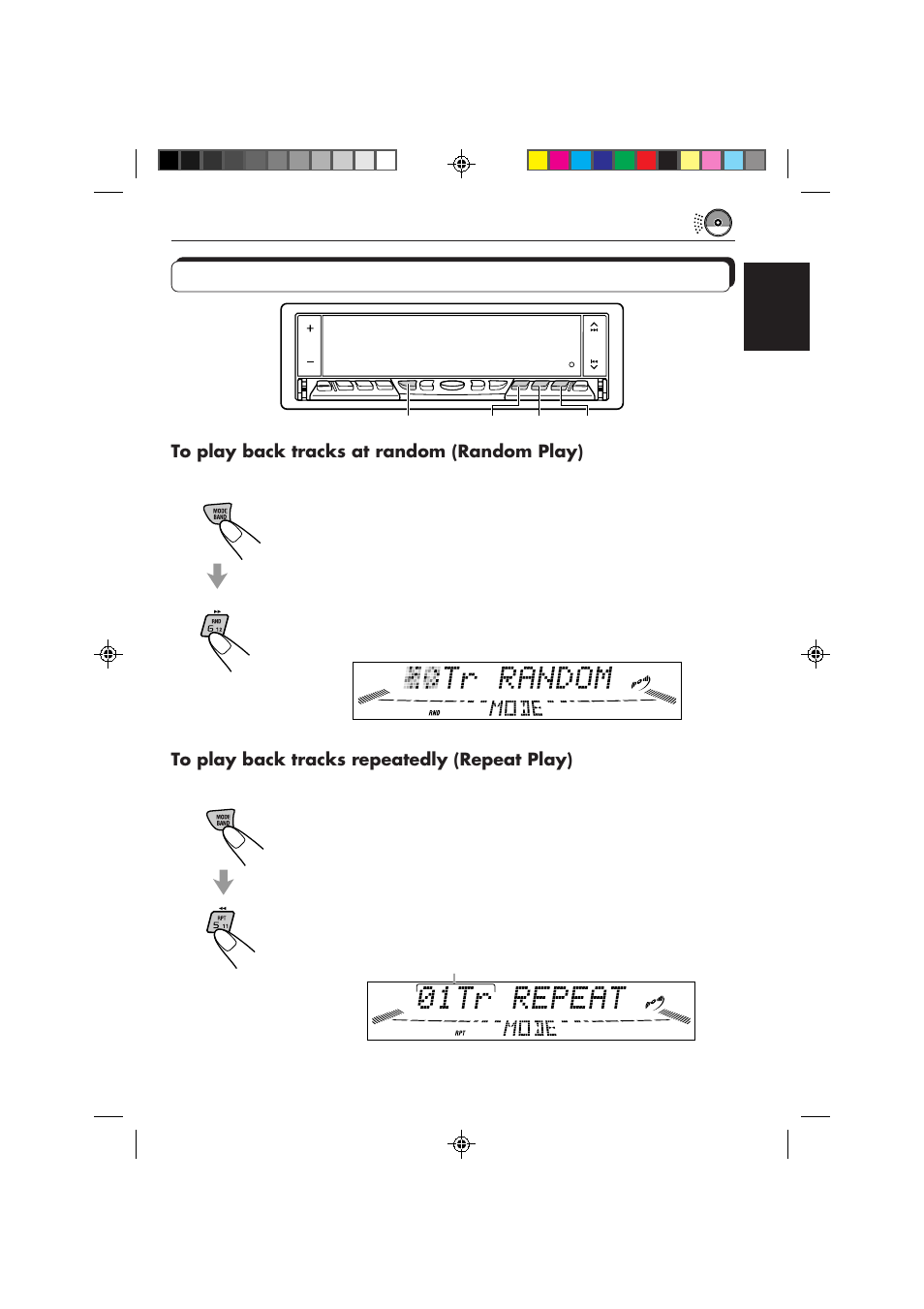 Selecting cd playback modes | JVC KD-LX50R User Manual | Page 23 / 80