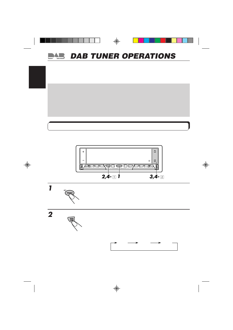 Dab tuner operations, Tuning into an ensemble and one of the services | JVC KD-LX50R User Manual | Page 70 / 80