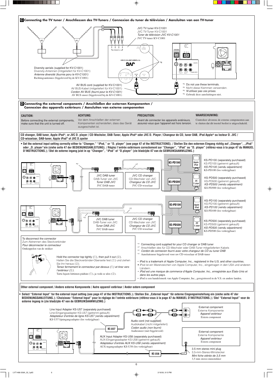 JVC KW-AVX706 User Manual | Page 6 / 6