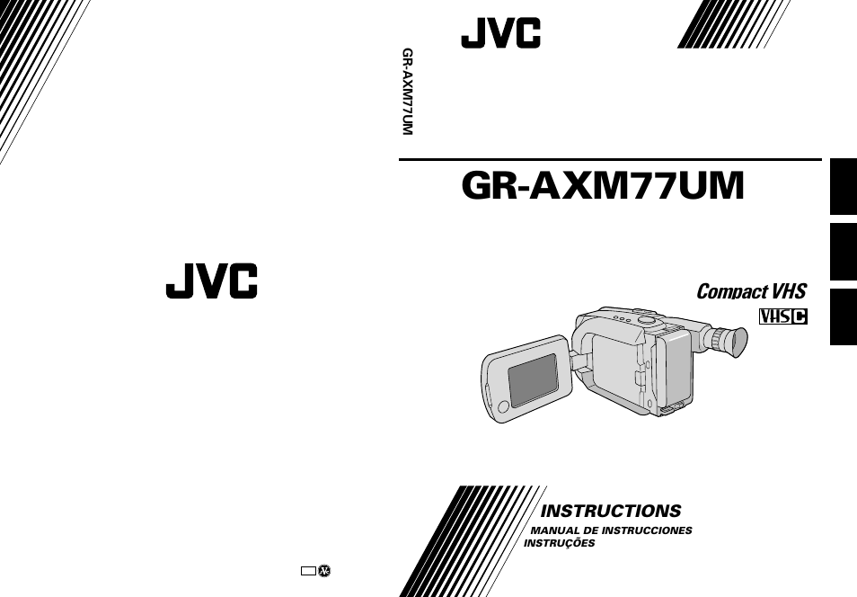 Gr-axm77um, Compact vhs, Instructions | Compact vhs camcorder | JVC GR-AXM77UM User Manual | Page 182 / 182