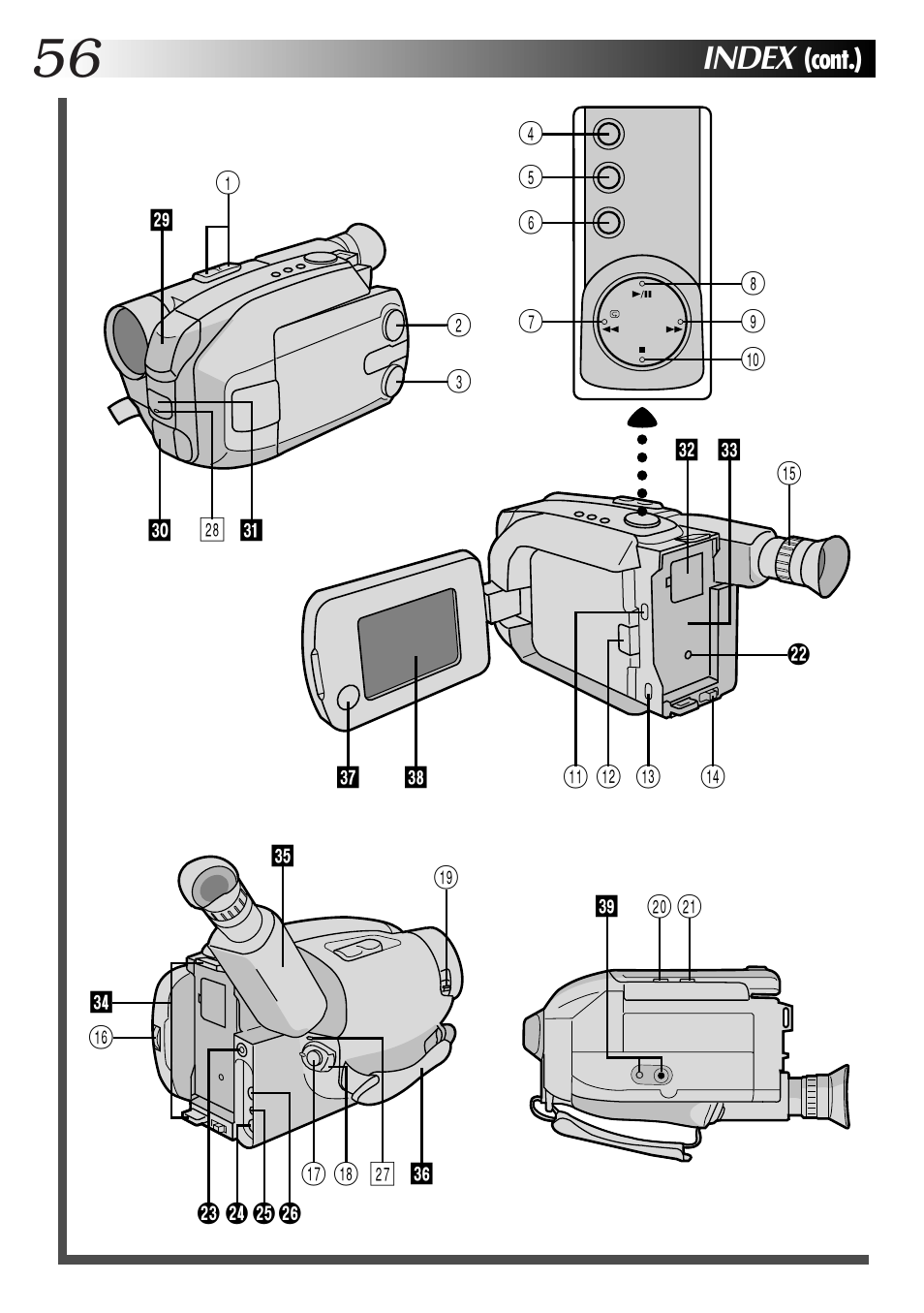 Index | JVC GR-AXM77UM User Manual | Page 56 / 182