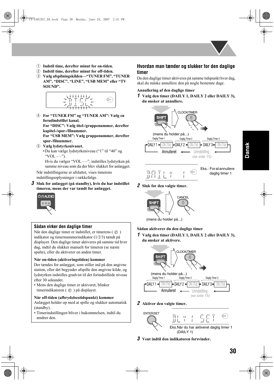 Dansk | JVC Micro Component System UX-G48 User Manual | Page 117 / 208