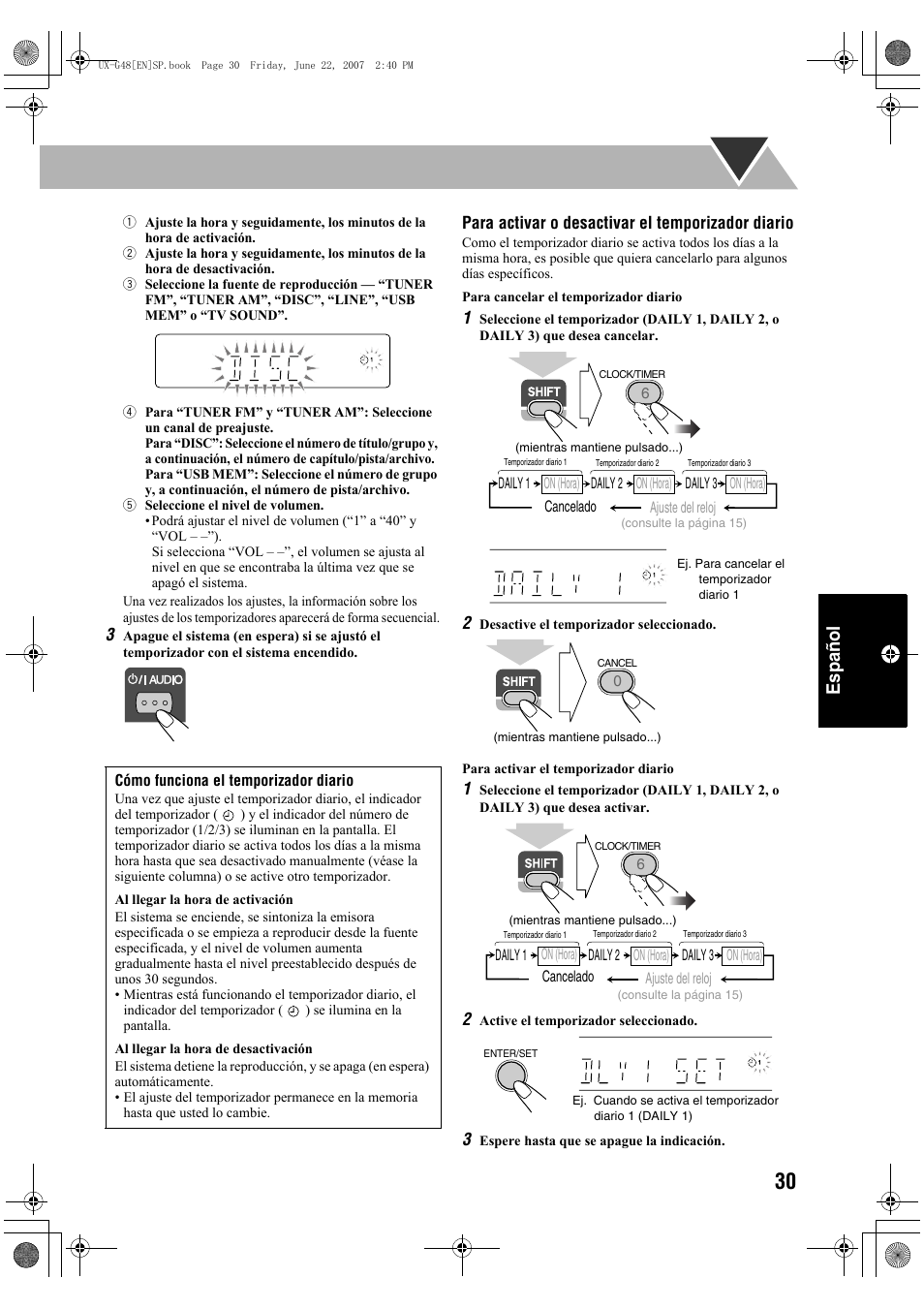 Español | JVC Micro Component System UX-G48 User Manual | Page 157 / 208