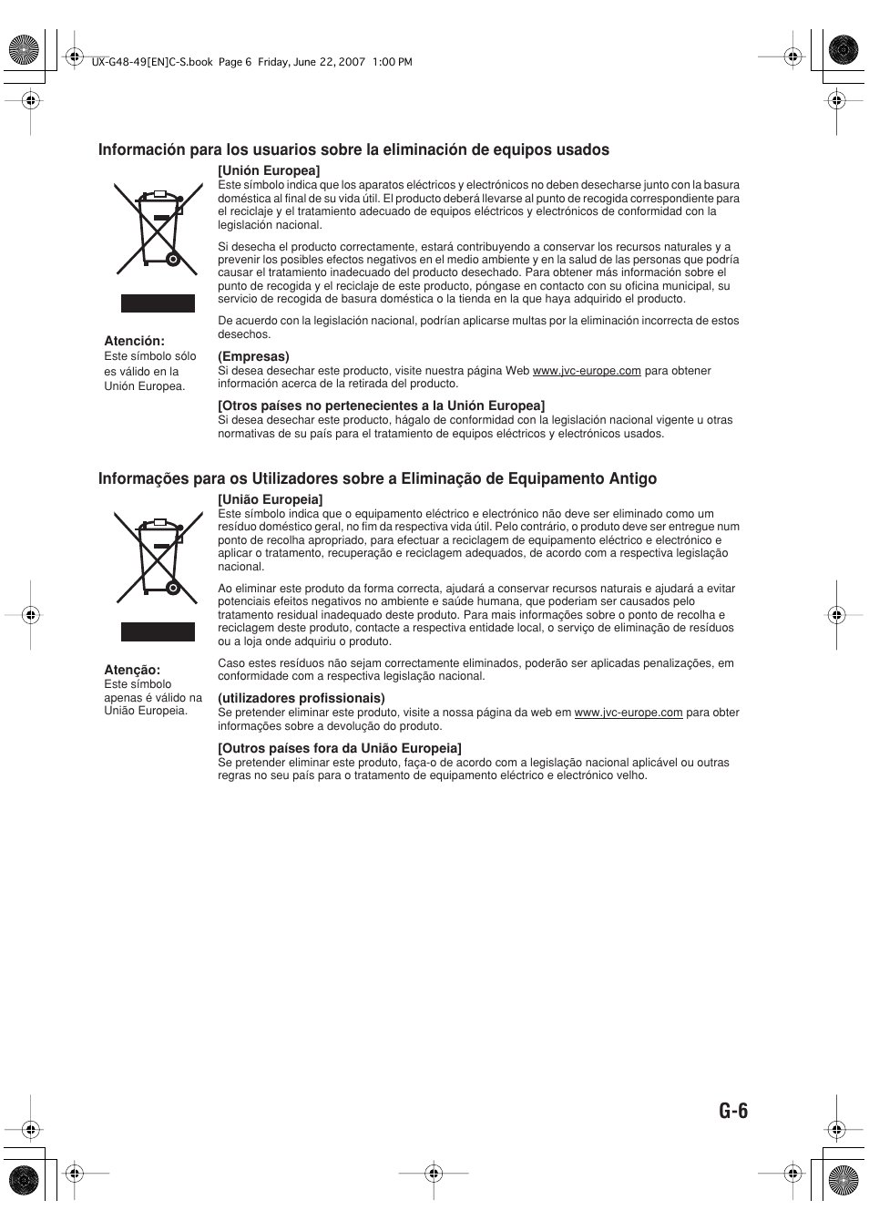 JVC Micro Component System UX-G48 User Manual | Page 7 / 208