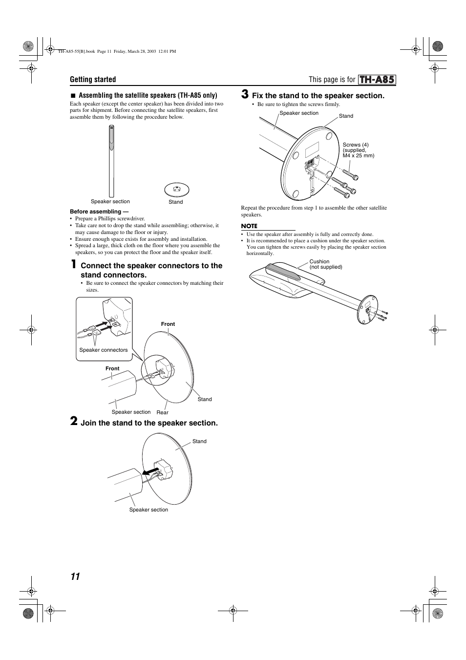 Th-a85 | JVC TH-A85 User Manual | Page 14 / 68