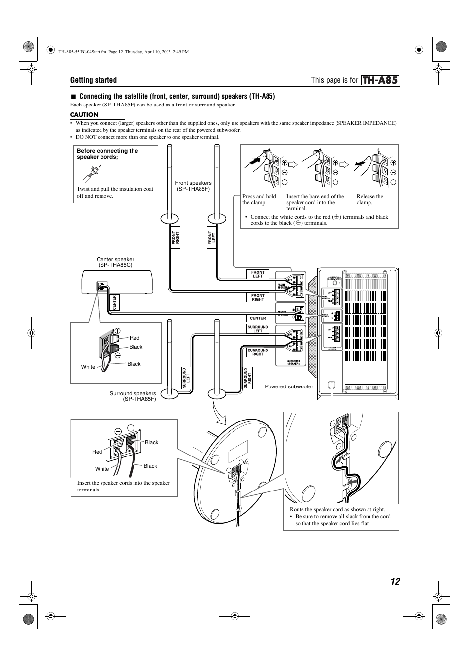 Th-a85 | JVC TH-A85 User Manual | Page 15 / 68