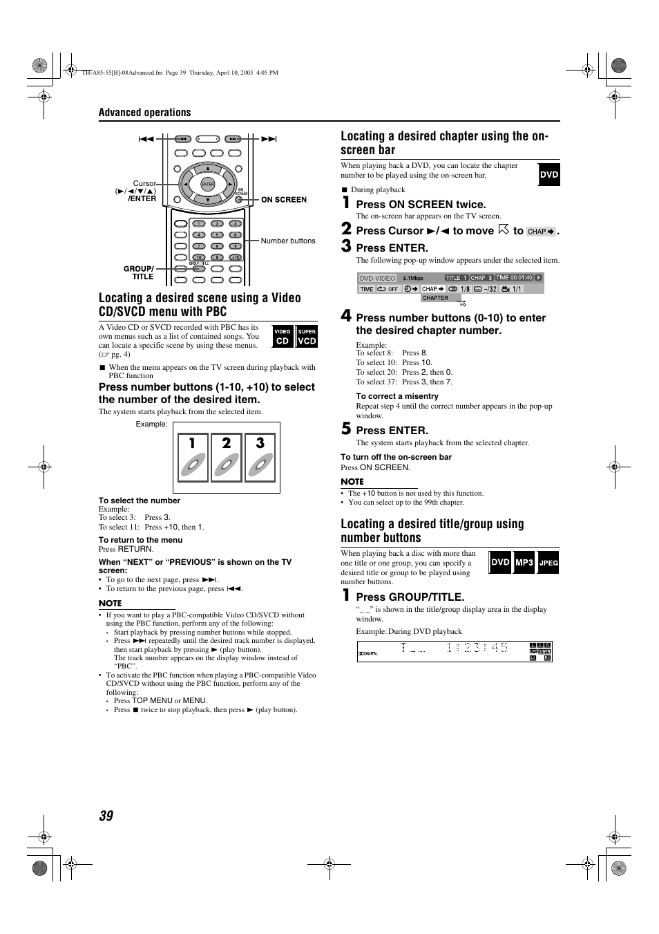 JVC TH-A85 User Manual | Page 42 / 68