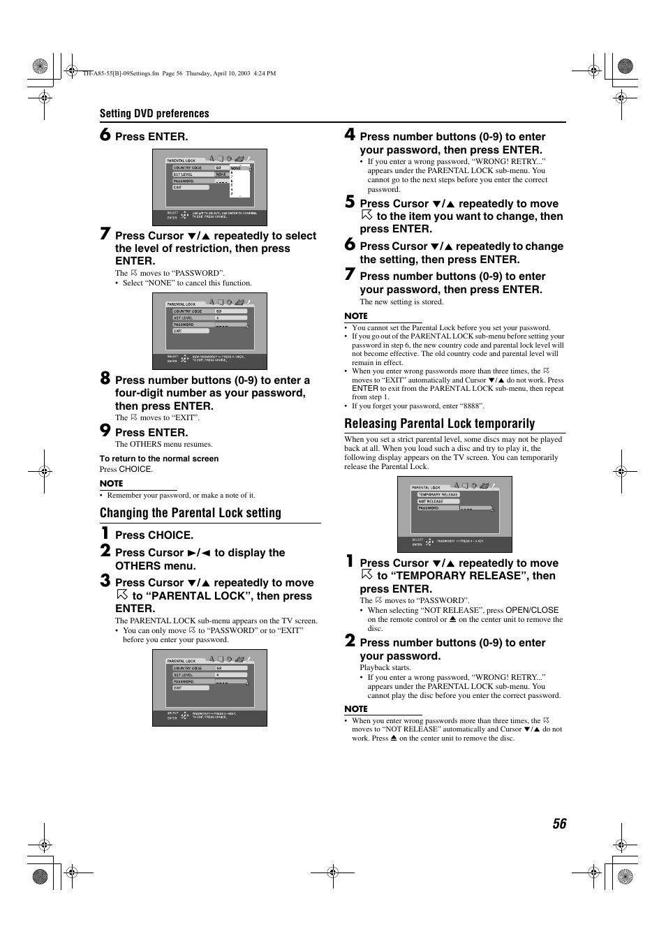 JVC TH-A85 User Manual | Page 59 / 68