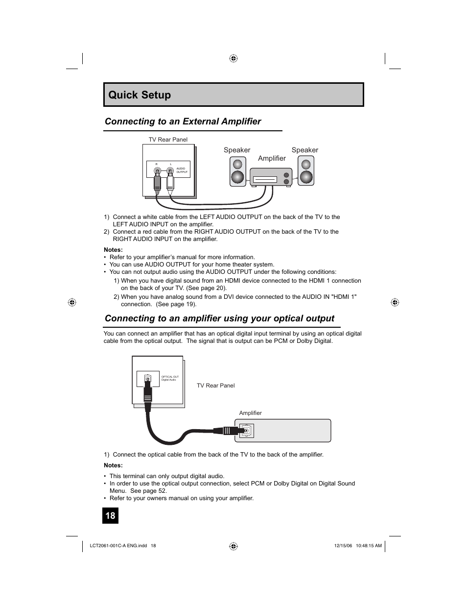 Quick setup | JVC HD-52G657 User Manual | Page 18 / 88