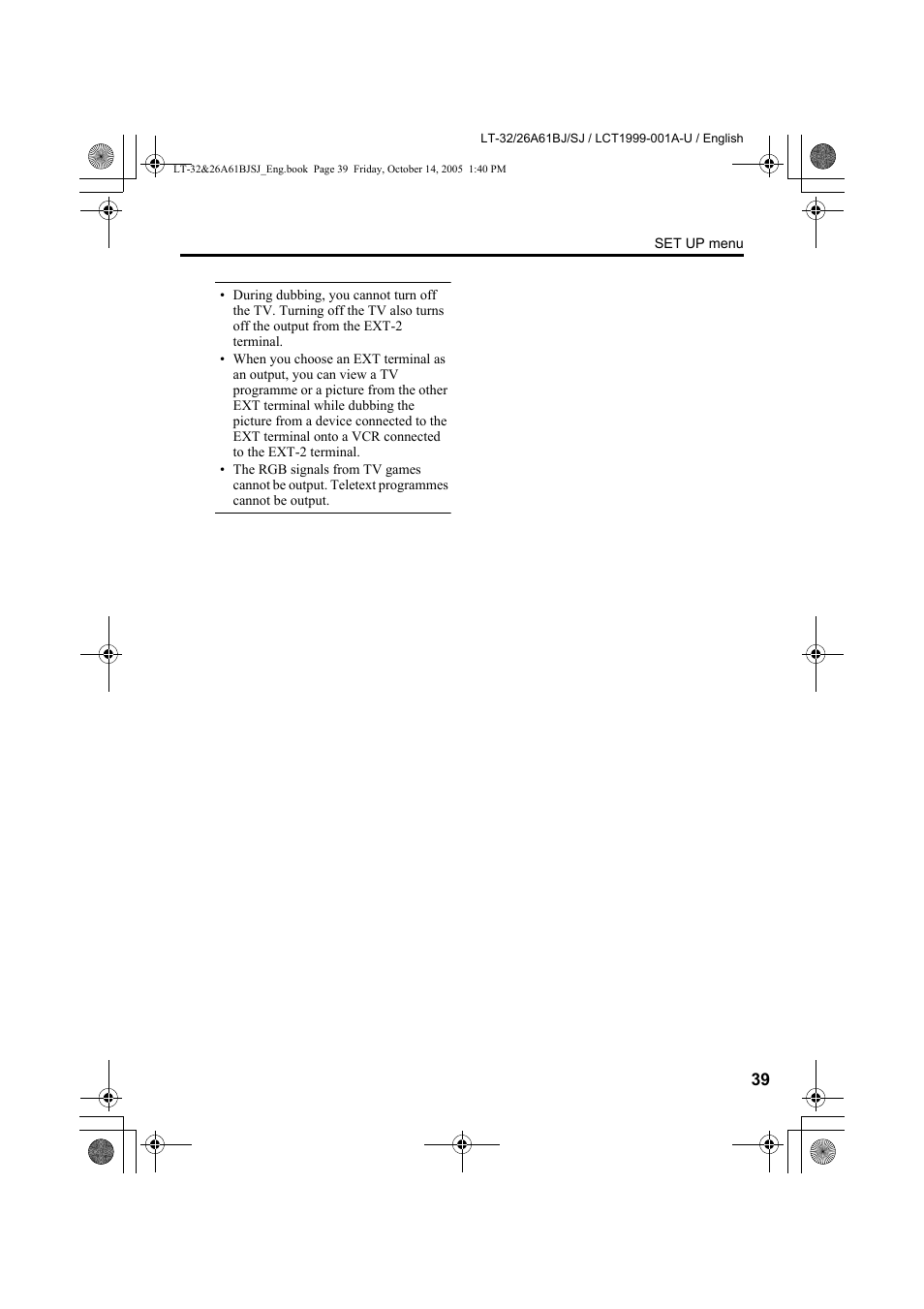 JVC WIDE LCD PANEL TV LT-26A61BJ User Manual | Page 41 / 104