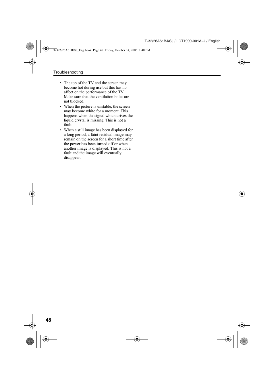 JVC WIDE LCD PANEL TV LT-26A61BJ User Manual | Page 50 / 104