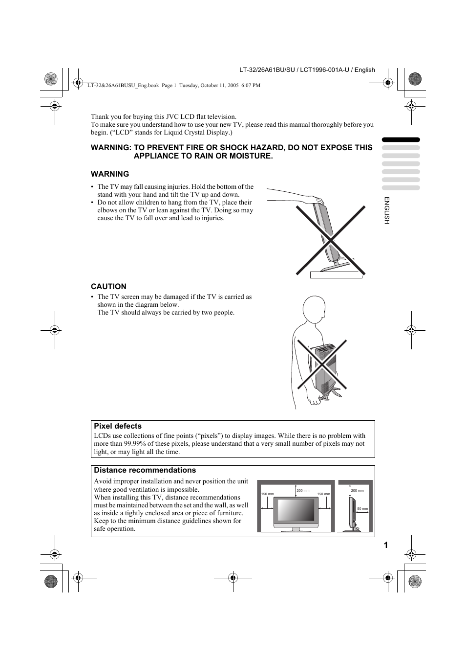 JVC WIDE LCD PANEL TV LT-26A61BJ User Manual | Page 54 / 104
