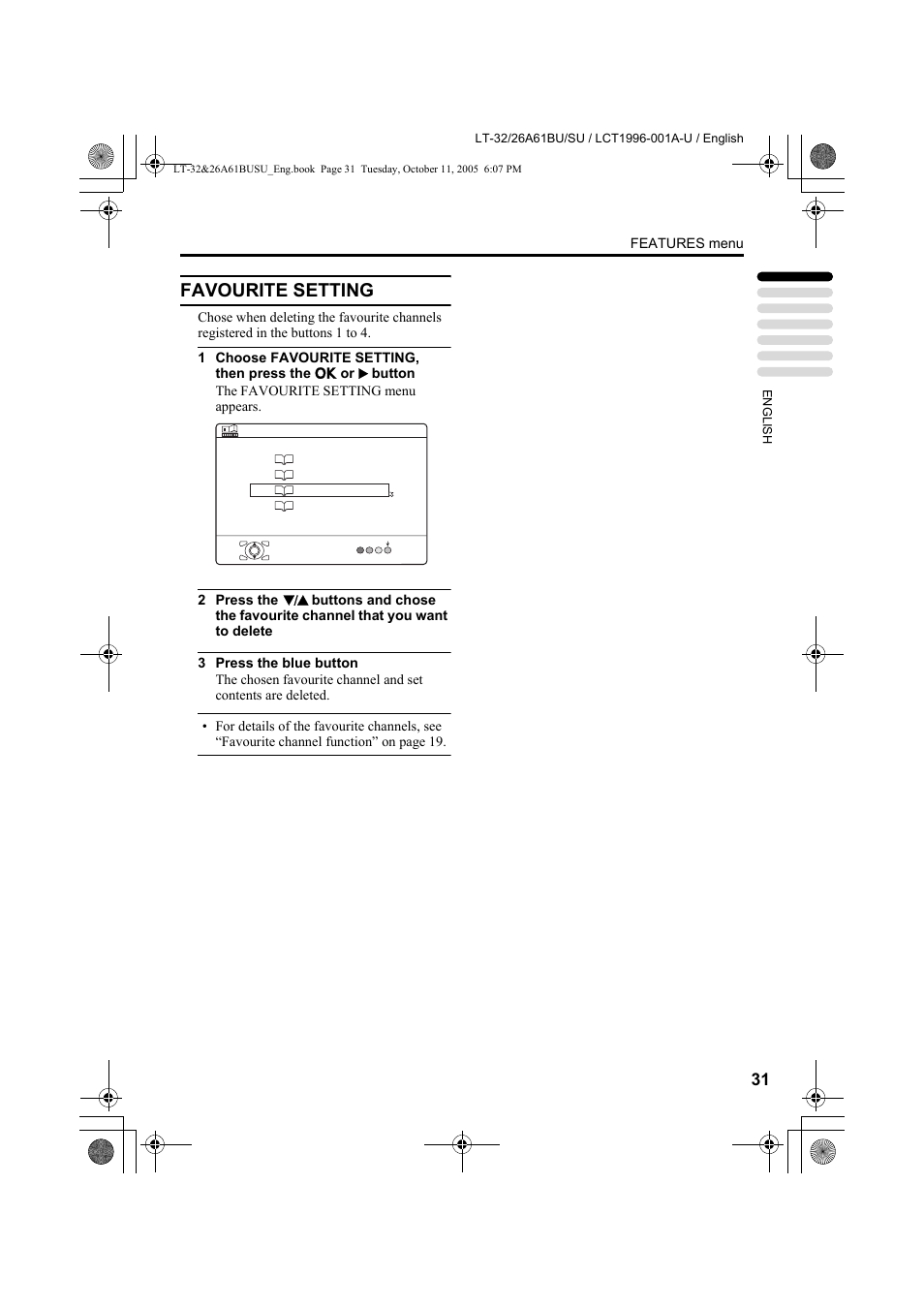 Favourite setting | JVC WIDE LCD PANEL TV LT-26A61BJ User Manual | Page 84 / 104
