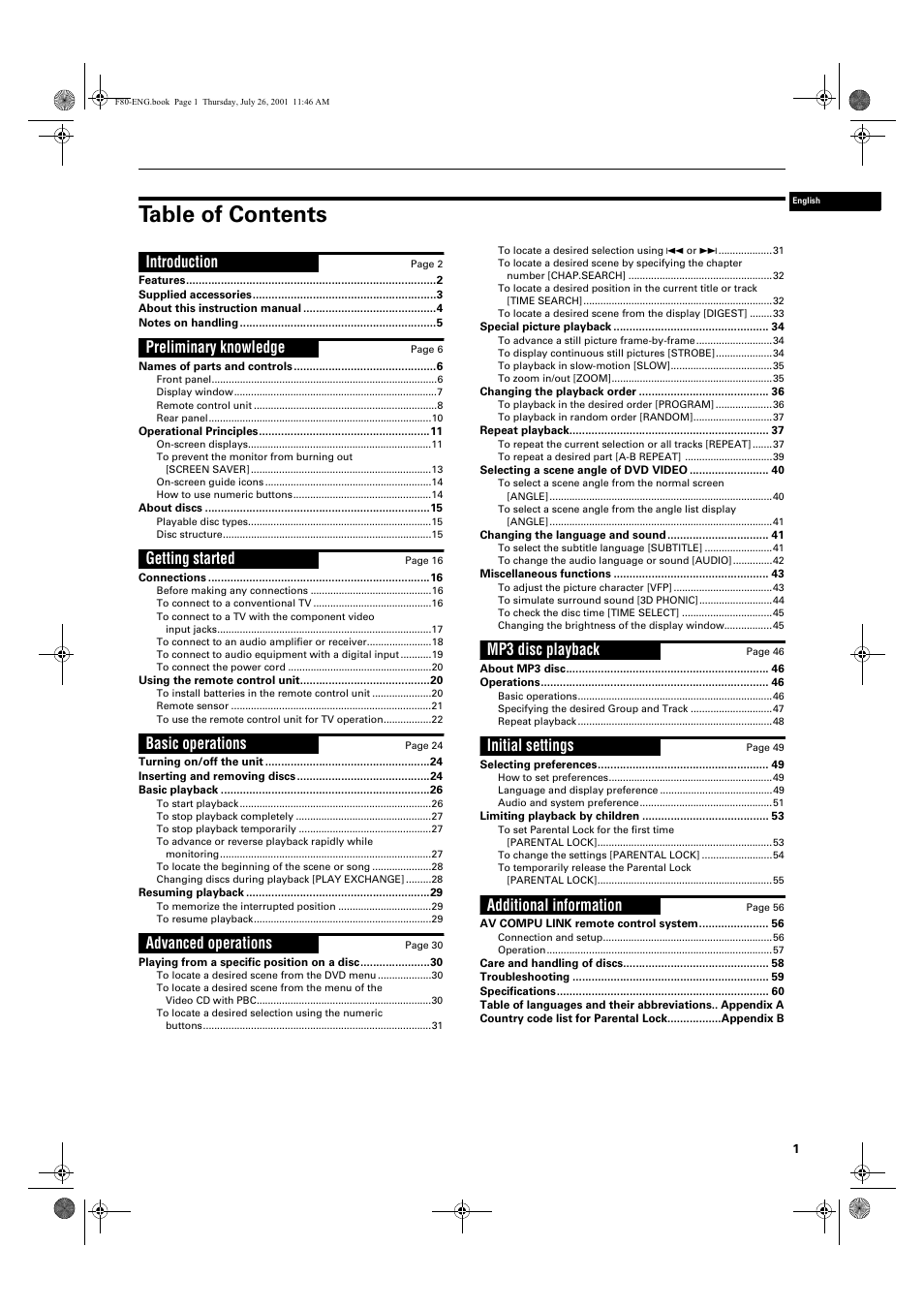 JVC XV-F80BK User Manual | Page 3 / 67
