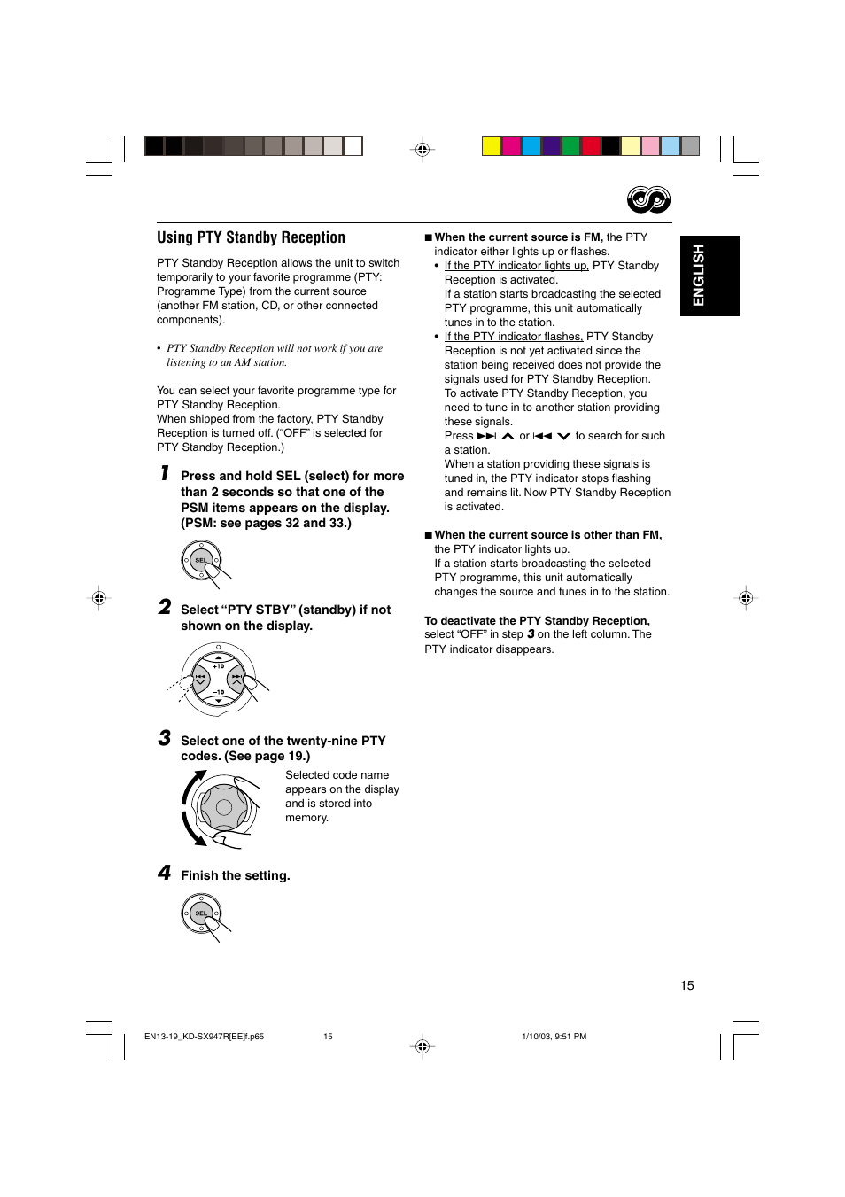 Using pty standby reception | JVC GET0126-001A User Manual | Page 15 / 56