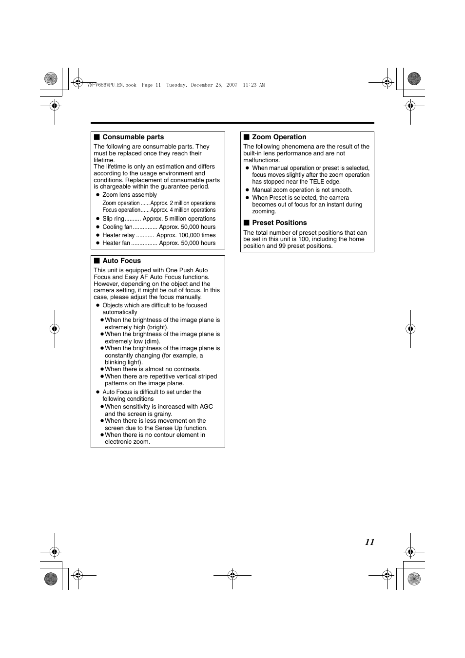 JVC OUTDOOR PTZ IP DOME CAMERA VN-V686WPU User Manual | Page 11 / 44