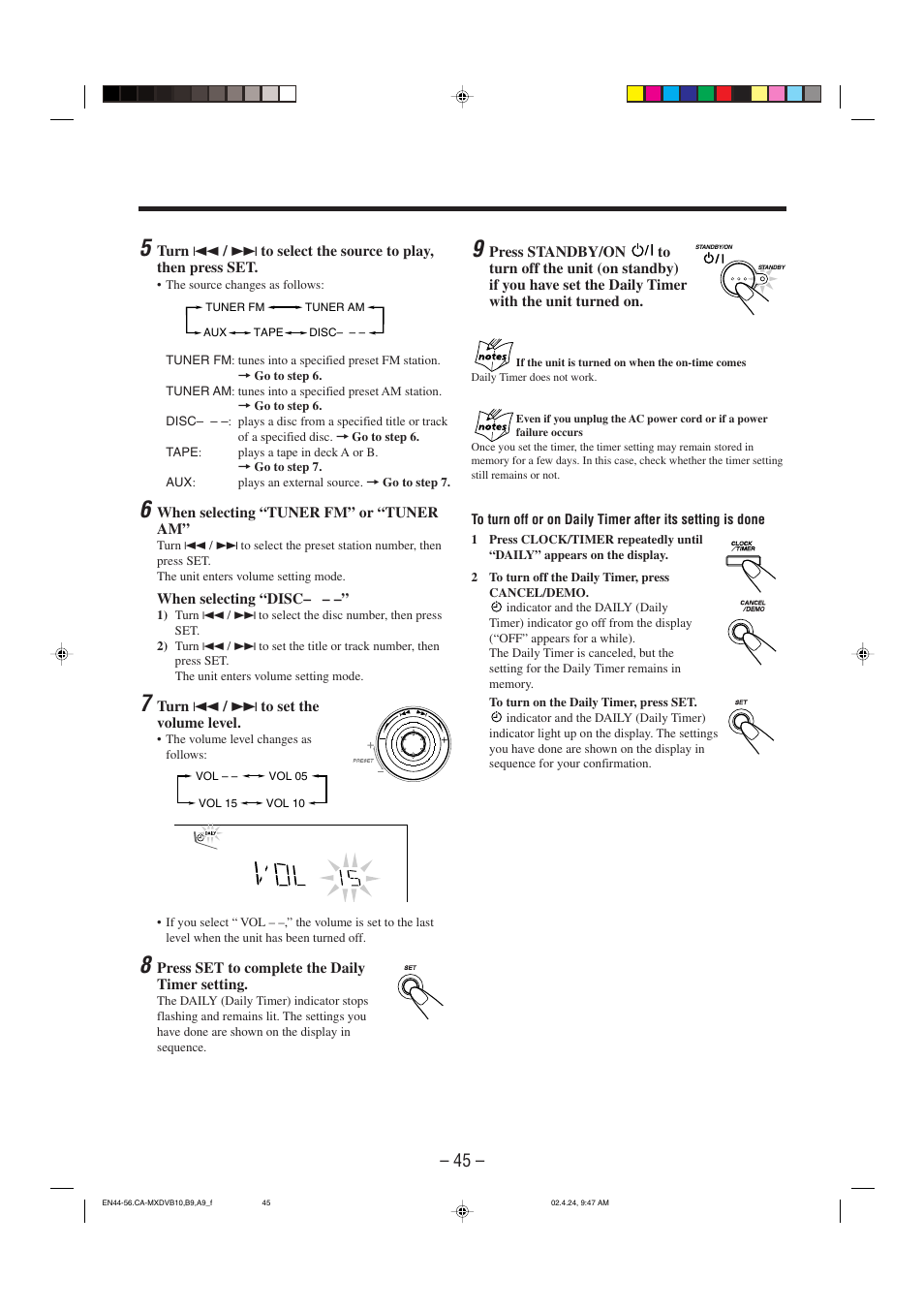 JVC CA-MXDVA9 User Manual | Page 48 / 72