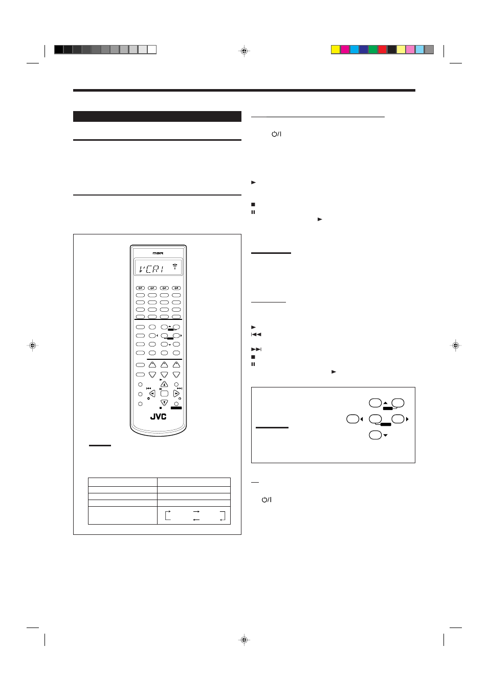 Operating video components, Vcr 1 (vcr connected to the vcr 1 jacks), Dvd player | JVC RX-8012RSL User Manual | Page 56 / 64