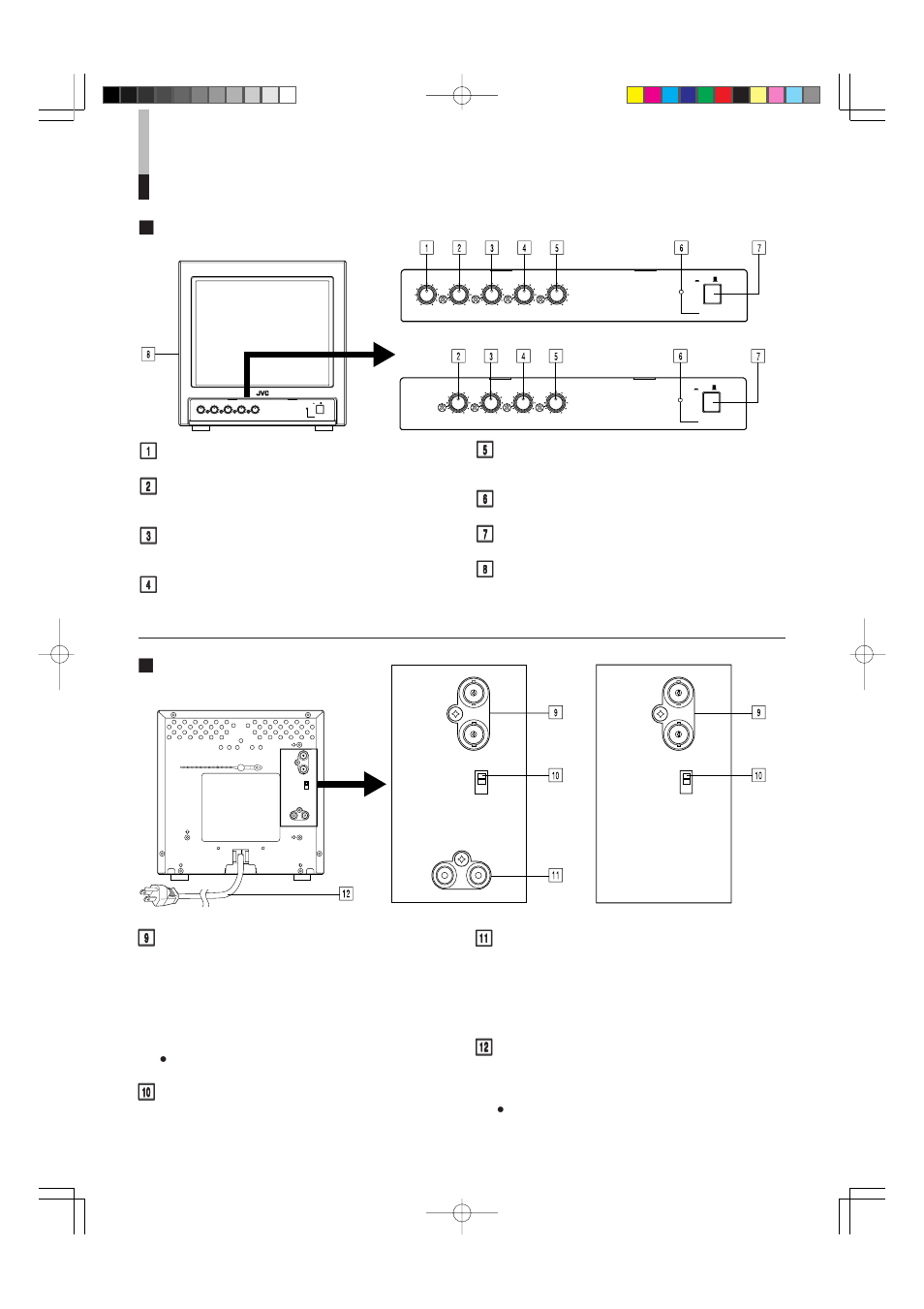 Controls and features | JVC TM-A9UCV User Manual | Page 4 / 8