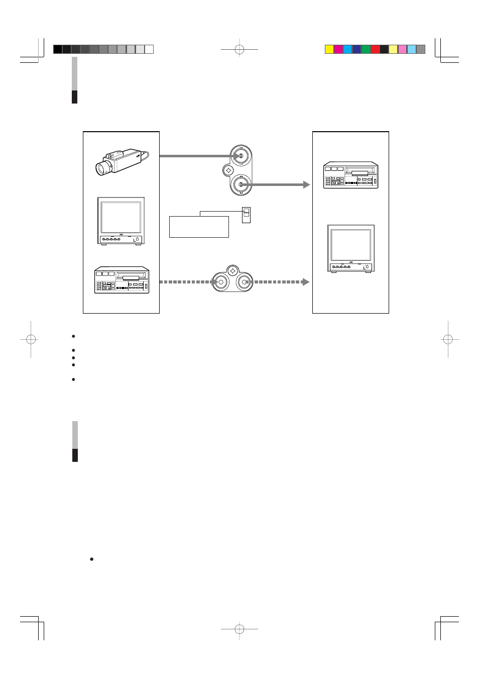 Connection example, Basic operation | JVC TM-A9UCV User Manual | Page 5 / 8