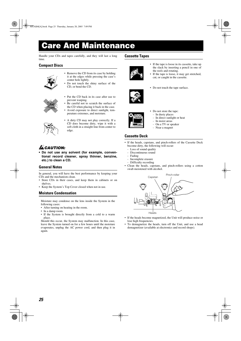 Care and maintenance | JVC 0205NYMCREBET User Manual | Page 27 / 88