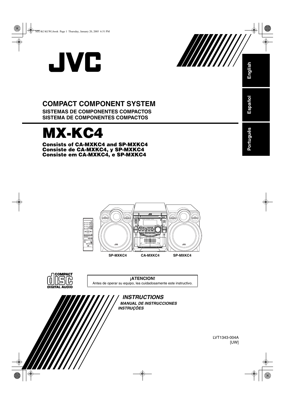 Mx-kc4, Compact component system | JVC 0205NYMCREBET User Manual | Page 30 / 88