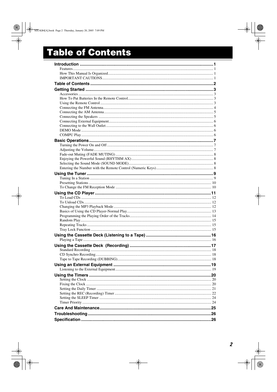 JVC 0205NYMCREBET User Manual | Page 4 / 88