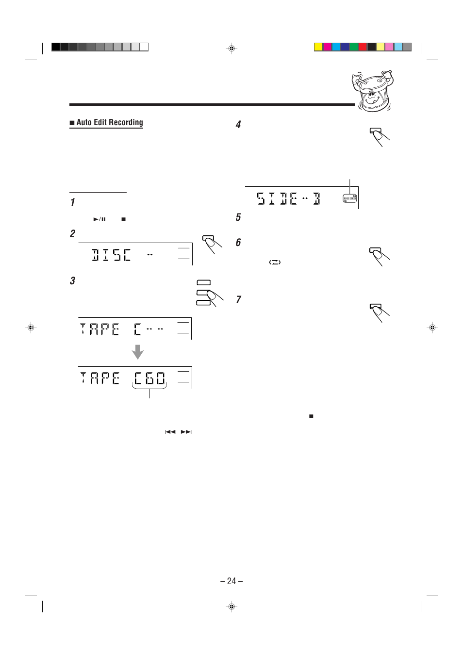 Auto edit recording | JVC CA-HXZ1 User Manual | Page 27 / 73