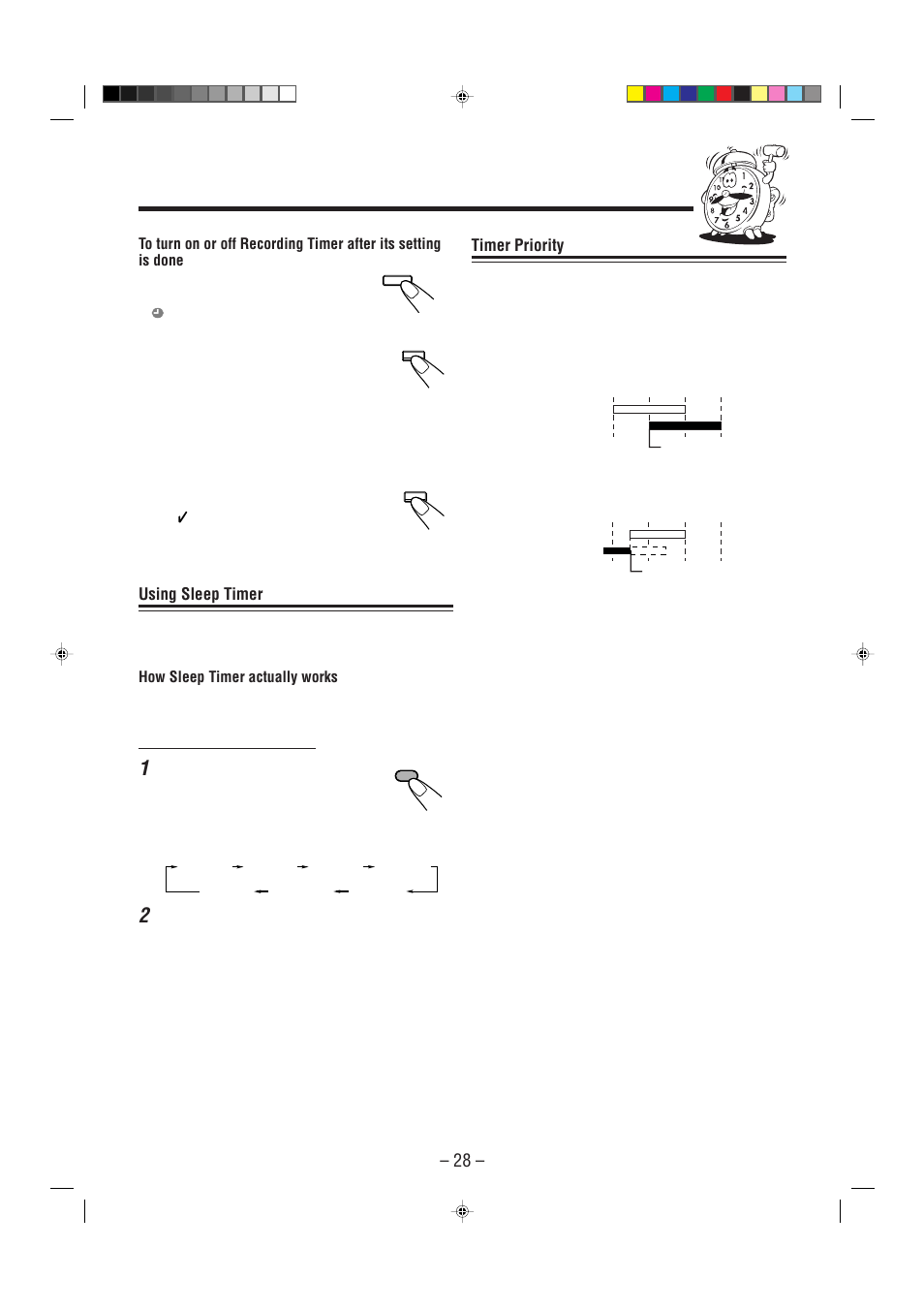 Using sleep timer, Timer priority | JVC CA-HXZ1 User Manual | Page 31 / 73