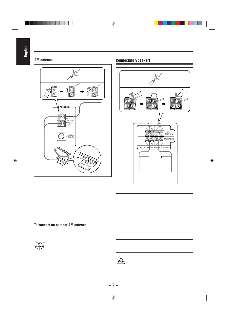 Connecting speakers | JVC CA-HXZ1 User Manual | Page 48 / 73