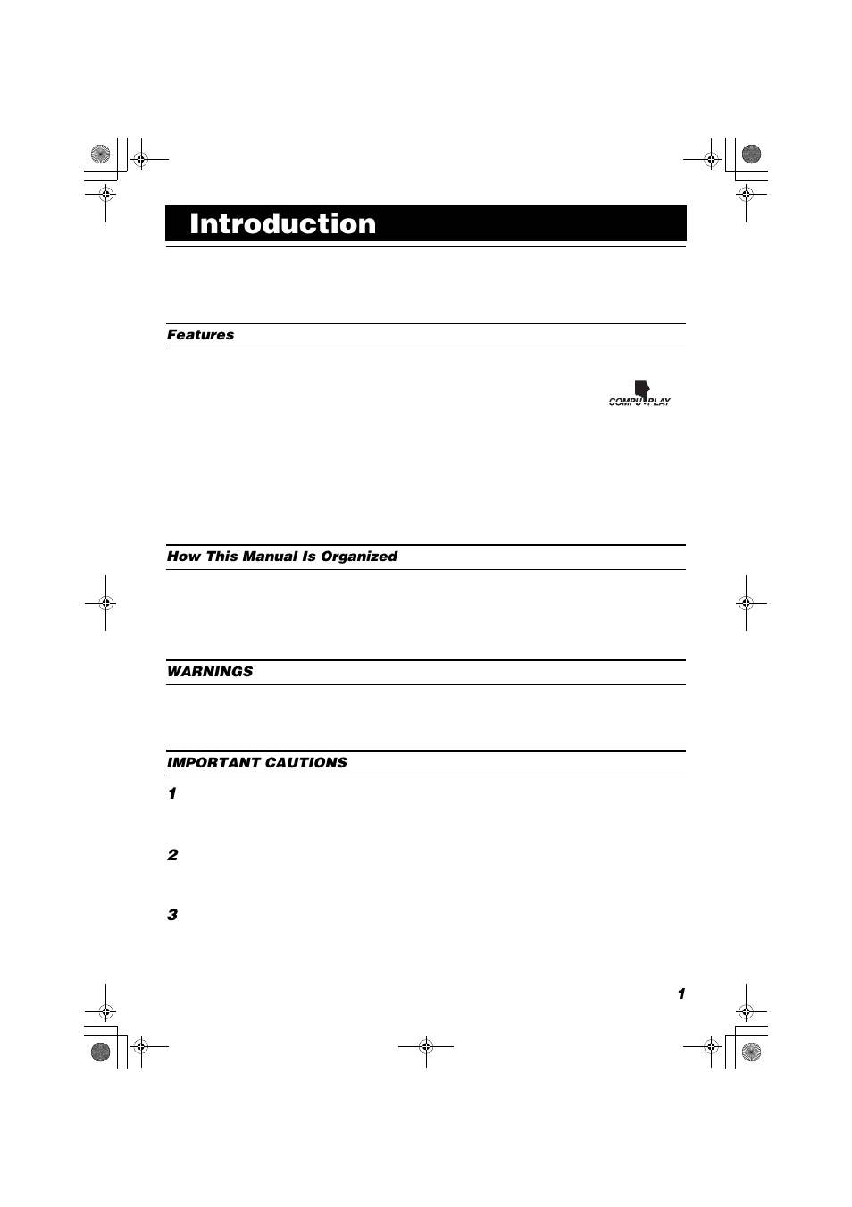 Introduction | JVC FS-SD550 User Manual | Page 3 / 24