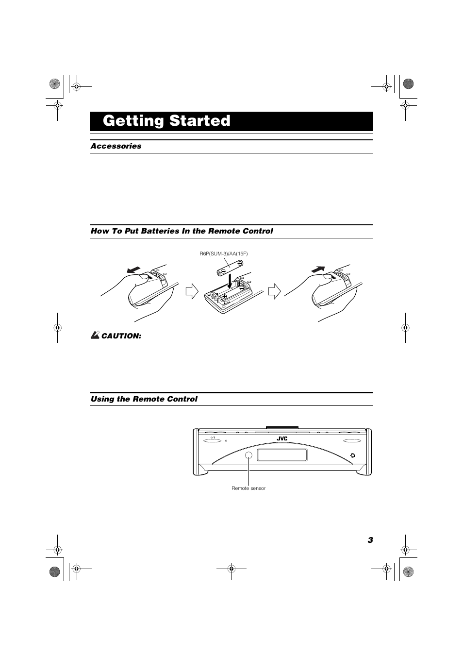 Getting started | JVC FS-SD550 User Manual | Page 5 / 24