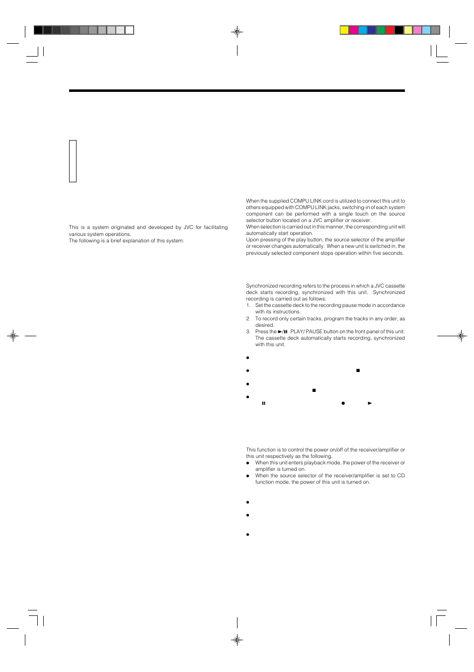 General informations, Compu link remote control system | JVC XL-V230BK User Manual | Page 15 / 19