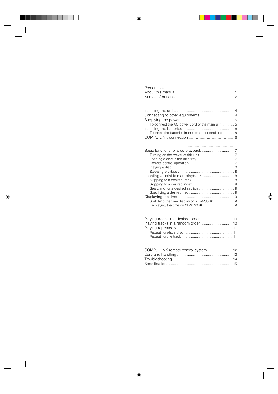 JVC XL-V230BK User Manual | Page 3 / 19